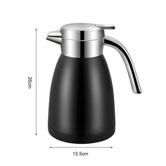SOGA 2X 1.8L Stainless Steel Water Bottle Insulated Vacuum Flask Water Coffee Jug Thermal Black