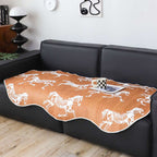 SOGA Two-Seater Orange Horse Print 90x180cm Throw Blanket Sofa Cover $ 111