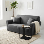 SOGA 2-Seater Grey Sofa Cover Couch Protector High Stretch Lounge Slipcover Home Decor