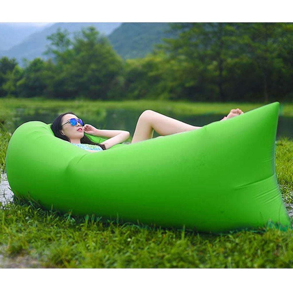 2X Fast Inflatable Sleeping Bag Lazy Air Sofa Green $ 86