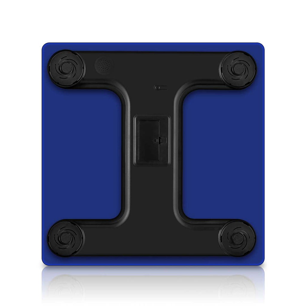 SOGA 2X Glass LCD Digital Body Fat Scale Bathroom Electronic Gym Water Weighing Scales Blue/White