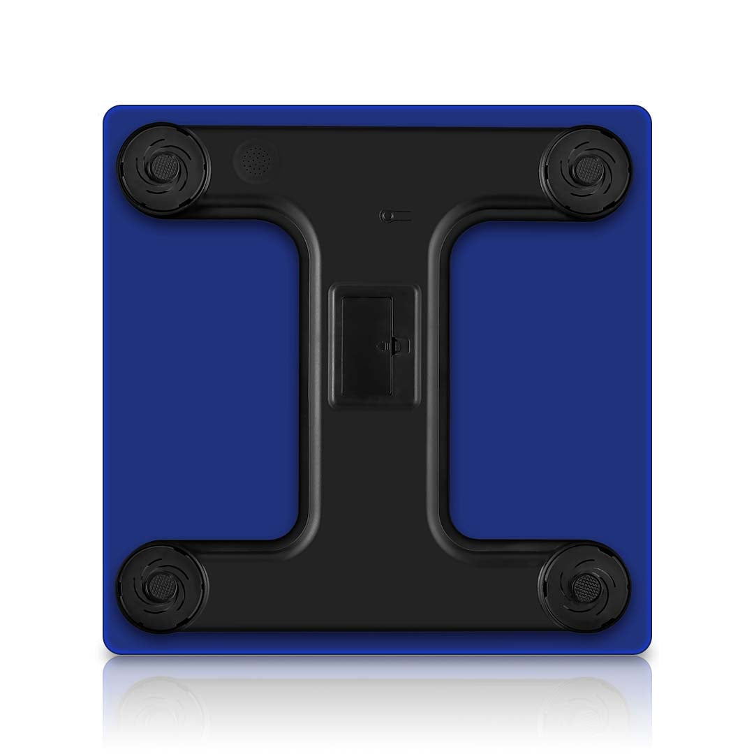 SOGA 2X Glass LCD Digital Body Fat Scale Bathroom Electronic Gym Water Weighing Scales Blue/White