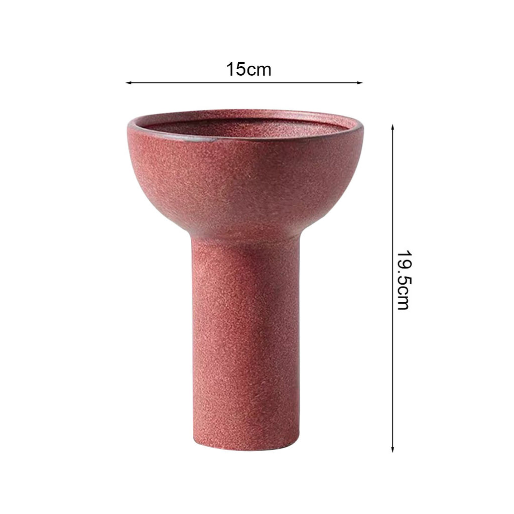 SOGA 2X 15x19.5cm Ornament Brown  Minimalist Nordic Versatile Ceramic Vase Modern for Home Decor