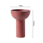 SOGA 2X 15x19.5cm Ornament Brown  Minimalist Nordic Versatile Ceramic Vase Modern for Home Decor