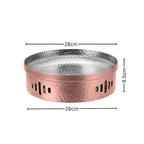 SOGA 28cm Rose Pink Hammered Dry Pot An Elegant Rose Pink Finish Kitchen