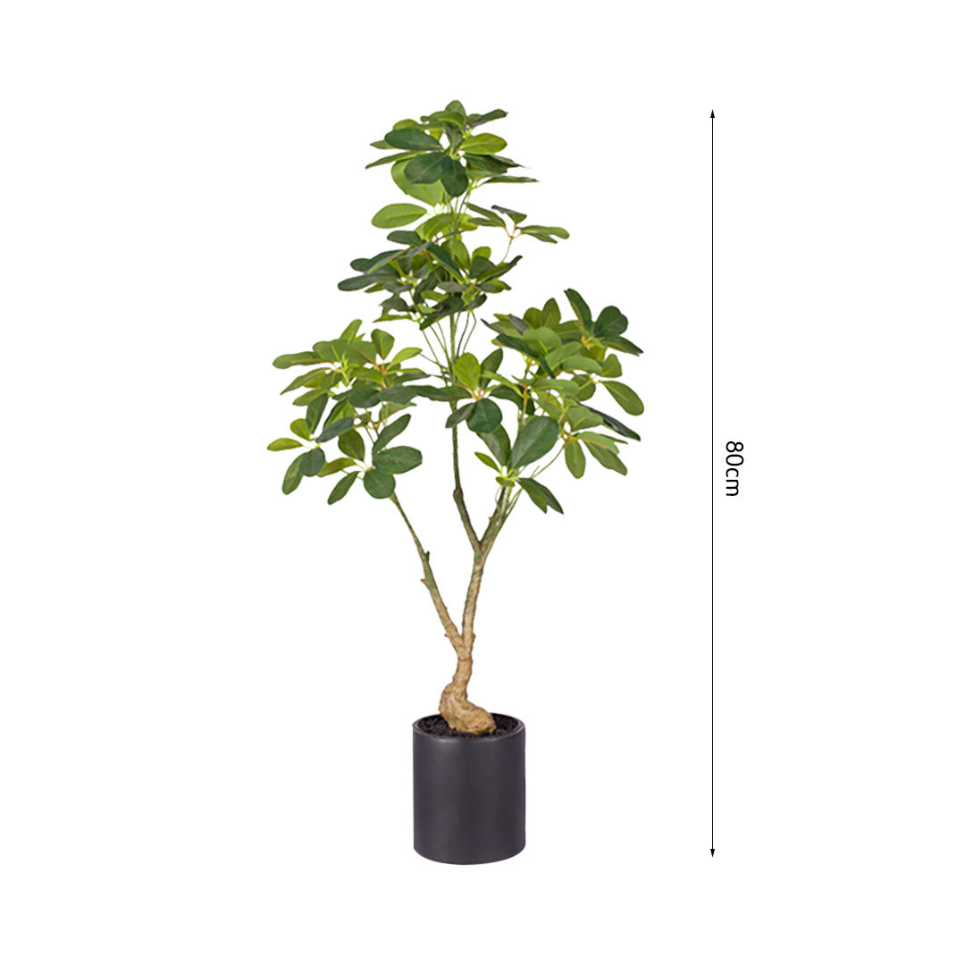 SOGA 2X 80cm Artificial Schefflera Tree – Realistic Indoor Greenery