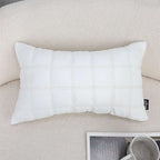 SOGA 30cm White Quilted Grid Pattern Decorative Throw Pillow $ 61