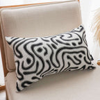 SOGA 2X 30cm Black White Abstract Swirl Pattern Decorative Throw Pillow $ 140