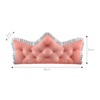 SOGA 2x90cm Crown Pillows Tufted Pink Headboard Cushion Set
