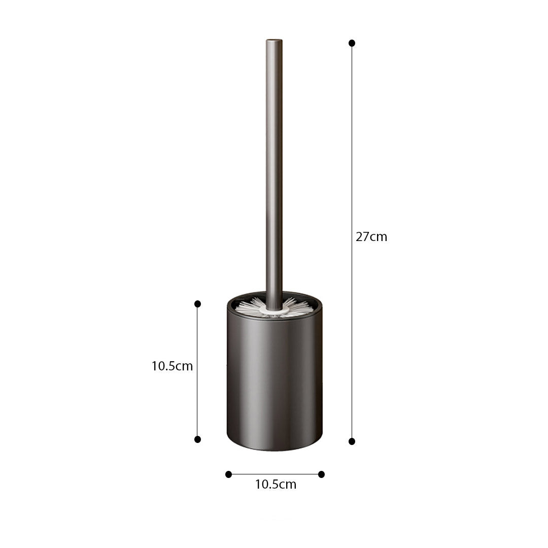 SOGA 2X 27cm Wall-Mounted Toilet Brush –Dark Grey with Drain Holes