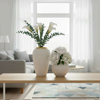 SOGA Home & Living Bundle – Plain White Ceramic Flower Vases for Elegant Living Room Decor $ 161