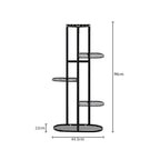 SOGA 2X 5 Tier 6 Pots Black Metal Plant Rack Flowerpot Storage Display Stand Holder Home Garden Decor