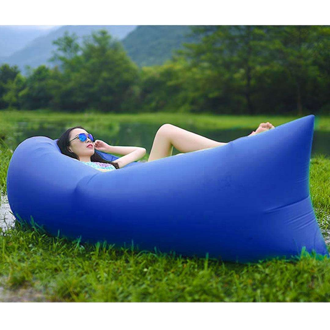 2X Fast Inflatable Sleeping Bag Lazy Air Sofa Blue $ 86