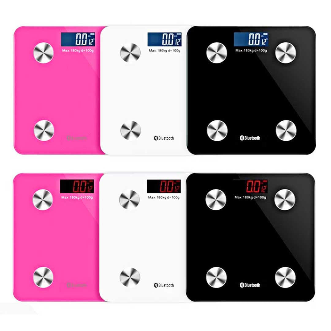 SOGA 2X Wireless Bluetooth Digital Body Fat Scale Bathroom Health Analyser Weight White