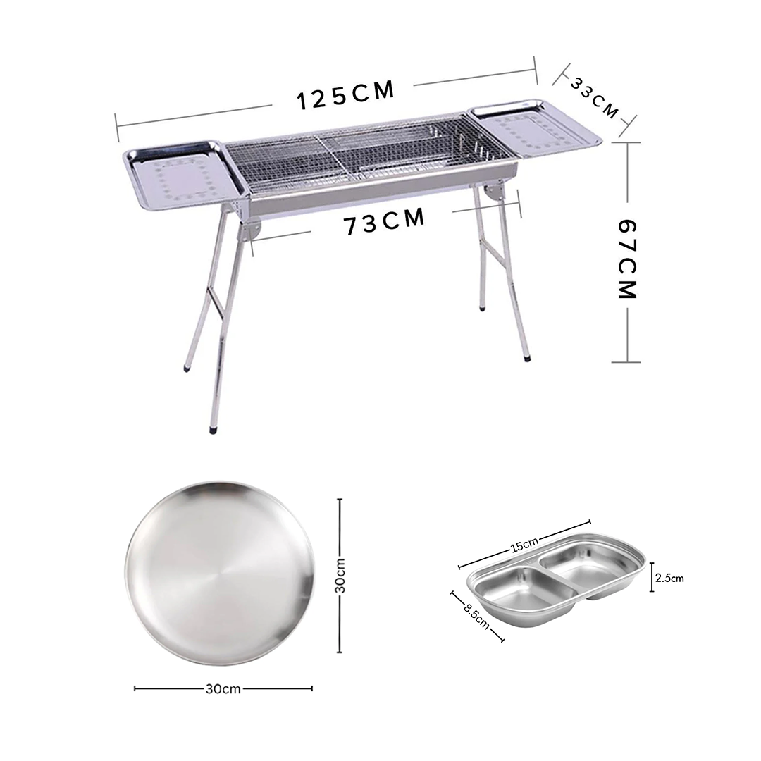 SOGA Kitchenware Bundle – Stainless Steel Skewers Grill, Silver Grilling Plate & Sauce Pan $ 168