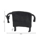 SOGA 24cm Black Cow Sculpture with Dotted Pattern in Resin