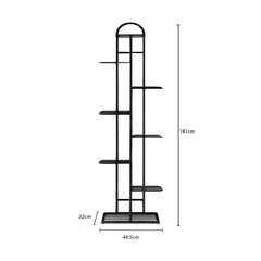 SOGA 2X 8 Tier 9 Pots Black Metal Plant Stand Flowerpot Display Shelf Rack Indoor Home Office Decor