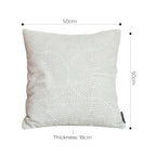 SOGA 50cm Throw Pillow Off White Lumbar Embroidered Decorative Cover Stitch for Home Decor