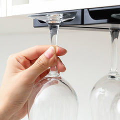 SOGA 2X 54cm Wine Glass Holder Hanging Stemware Storage Organiser Kitchen Bar Restaurant Decoration