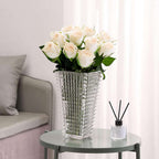 SOGA 28cm Handcrafted Clear Glass Vase Classic Design for Home Decor