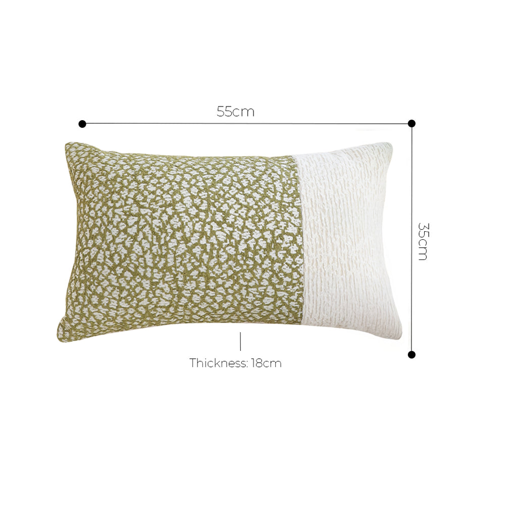 SOGA 2X 35cm Modern Two-Tone Textured Block Design Throw Pillow