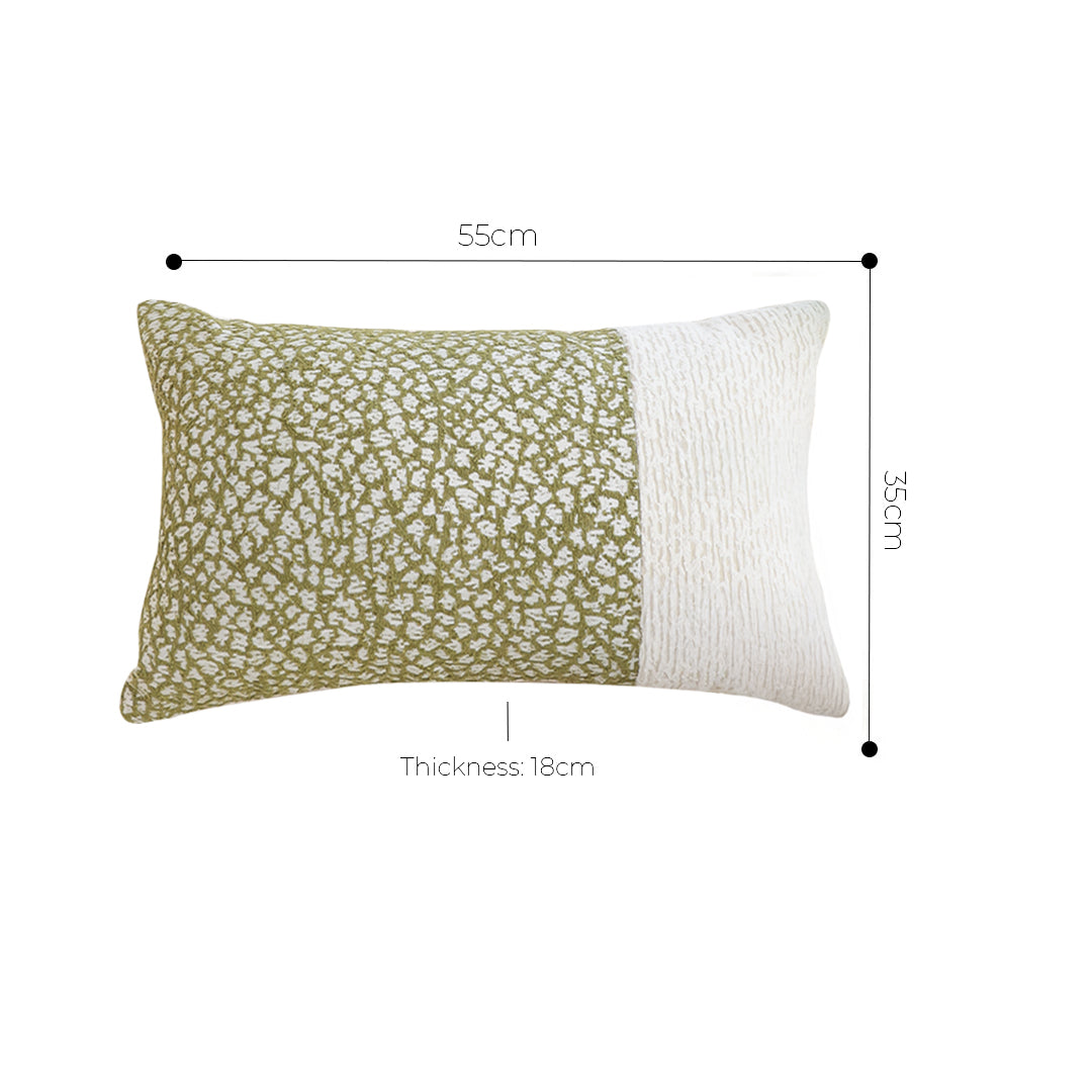 SOGA 2X 35cm Modern Two-Tone Textured Block Design Throw Pillow