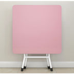 SOGA Black Portable Square Table Standing Legs Foldable Furniture Home Decor