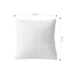 SOGA 2X 50cm White Textured Geometric Pattern Decorative Throw Pillow $ 119