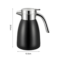 SOGA 2.2L Stainless Steel Water Bottle Insulated Vacuum Flask Coffee Jug Thermal Black