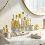 SOGA 2X 3 Tier Transparent Multifunctional Countertop Cosmetic Storage Makeup Skincare Holder Jewelry Cabinet Bathroom Desk Drawer Vanity Organiser
