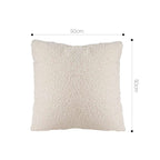 SOGA Boucle Textured Cushion 50cm Cream White Soft Cozy Decorative Throw Pillow $ 61