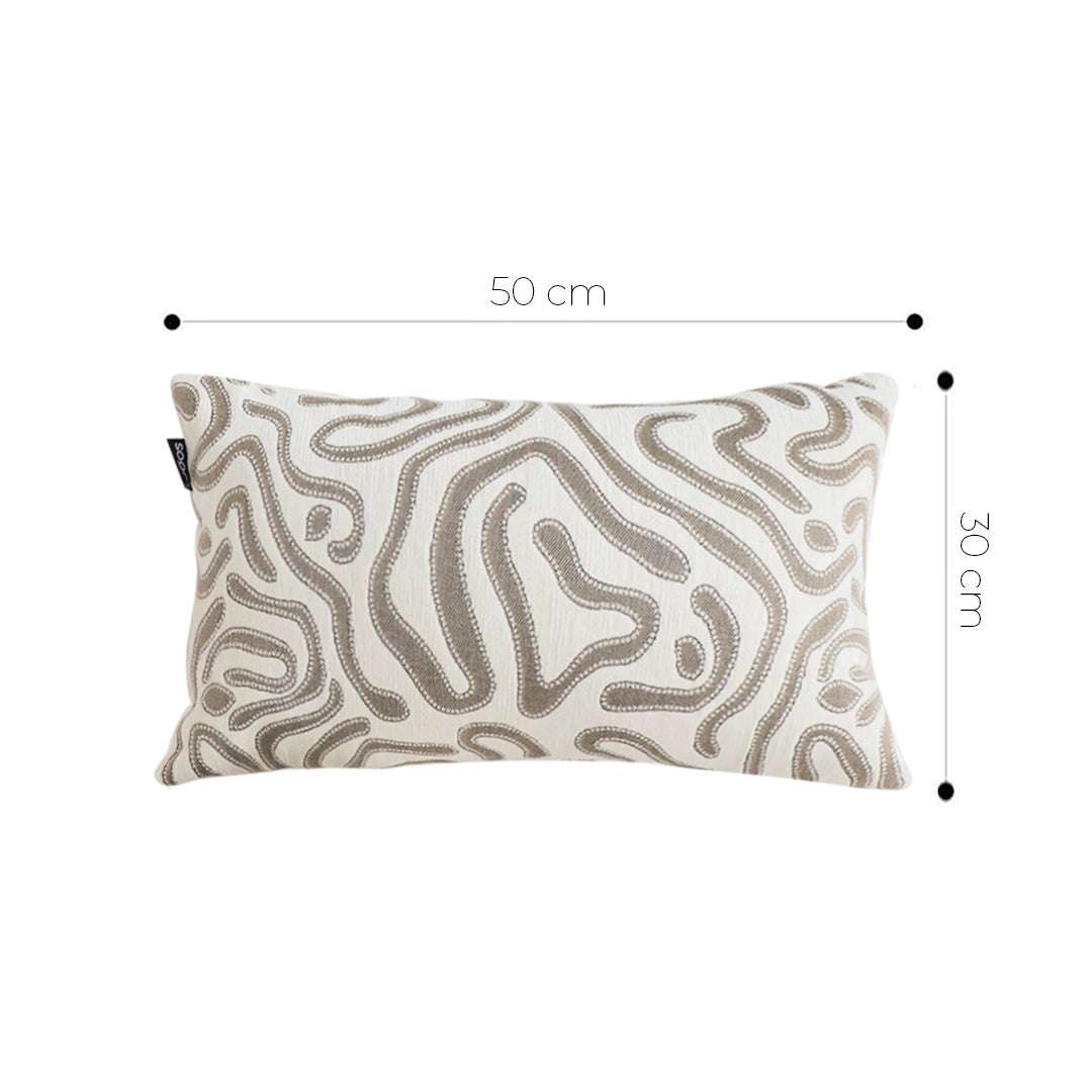 SOGA 2X 30cm Gray White Abstract Swirl Pattern Decorative Throw Pillow $ 140