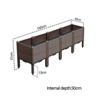 SOGA 2X 160cm Raised Planter Box Vegetable Herb Flower Outdoor Plastic Plants Garden Bed with Legs Deepen