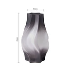 SOGA 24cm Glass Vase Grey with Beautiful glass Bubble Texture Art Vases