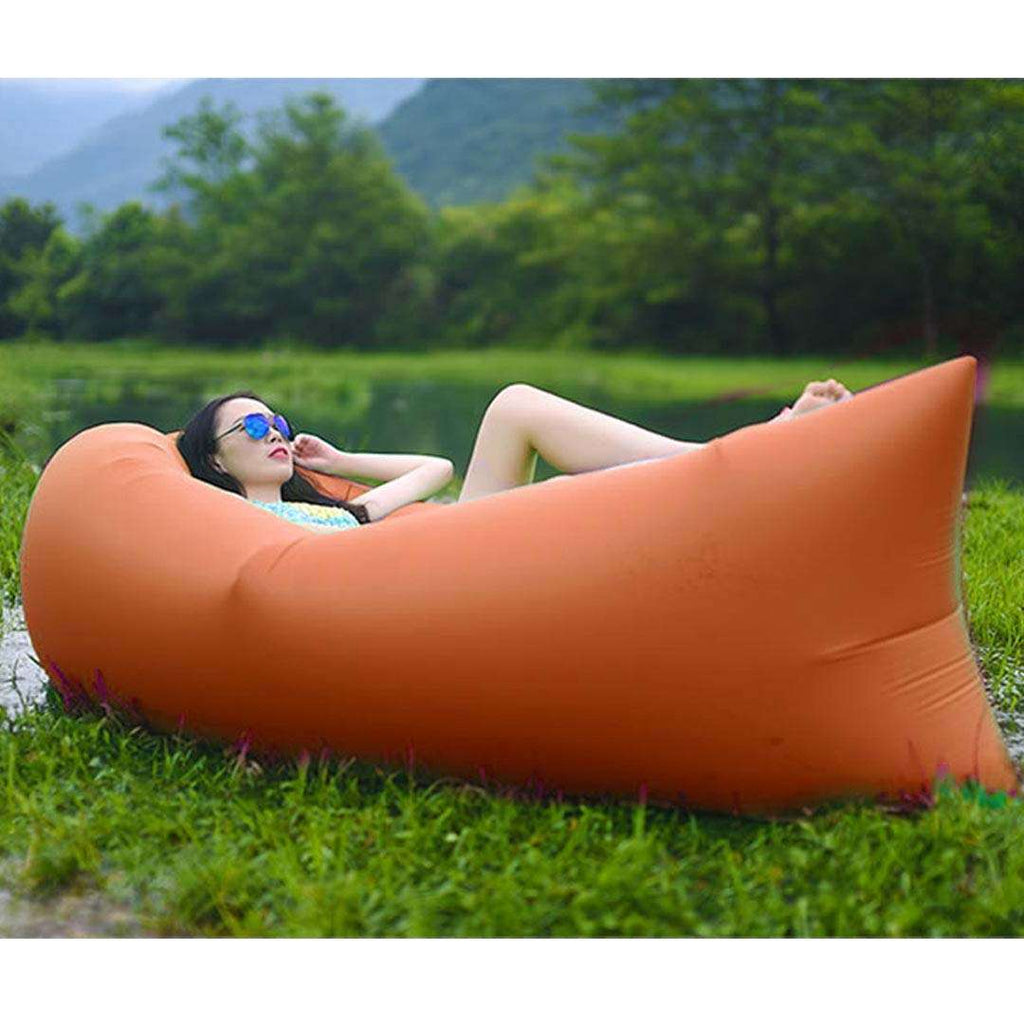2X Fast Inflatable Sleeping Bag Lazy Air Sofa Orange $ 86