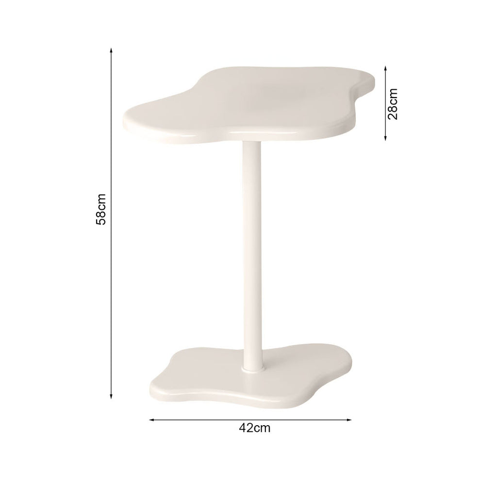 SOGA 2X 42x28cm White Minimalist Cloud Shaped Table Durable Stylish Accent for Home Décor