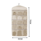SOGA White Double Sided Hanging Storage Bag Underwear Bra Socks Mesh Pocket Hanger Home Organiser