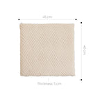 SOGA 2X Beige Chevron Square Cushion Soft Leaning Plush Backrest Throw Seat Pillow