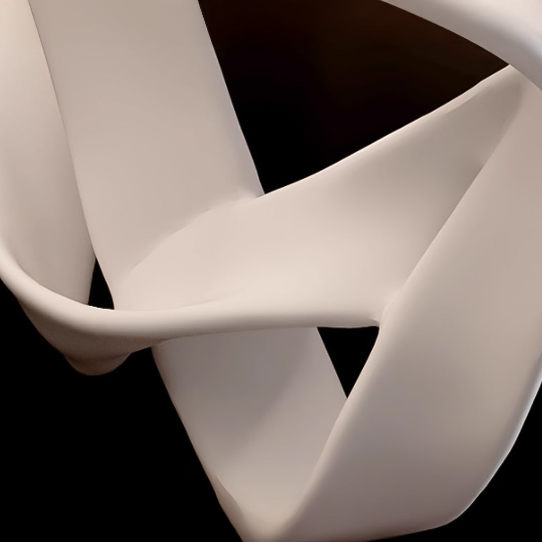 SOGA 41cm White Loop Sculpture – Home Decor