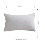 SOGA 2X 35cm Throw Pillow Beige Gray Lumbar Embroidered Decorative Cover Stitch for Home Decor