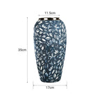 SOGA 35x17cm Blue Large Ceramic Flower Vase Elegant Living Room Home Decor