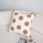 SOGA 2X Tufted Cushion 45cm White Brown Polka Dot Circle Pattern Decorative Throw Pillow $ 129