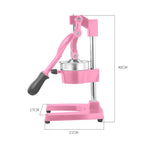 SOGA 2X Commercial Heavy-Duty Manual Citrus Juicer Hand Press Extractor – Pink