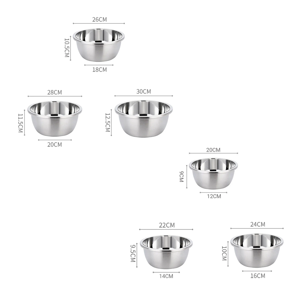 SOGA Kitchenware Bundle – Stainless Steel Nesting Colanders & Deep Stackable Mixing Bowls Set $ 114