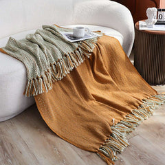 SOGA 2X Mustard Yellow Throw Blanket 127x170cm Soft Acrylic $ 161