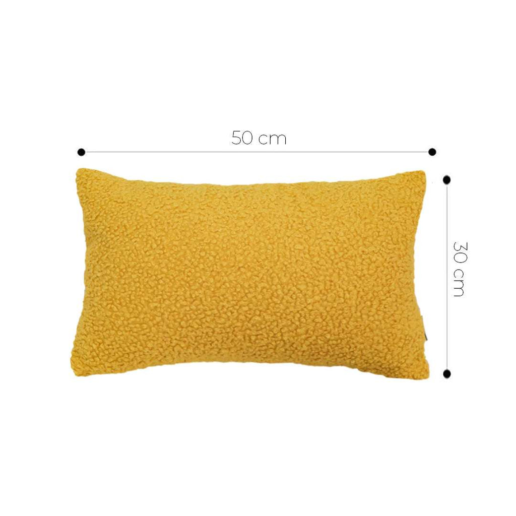 SOGA 2X Boucle Textured Cushion 30x50cm Mustard Yellow Soft Cozy Decorative Throw Pillow $ 119