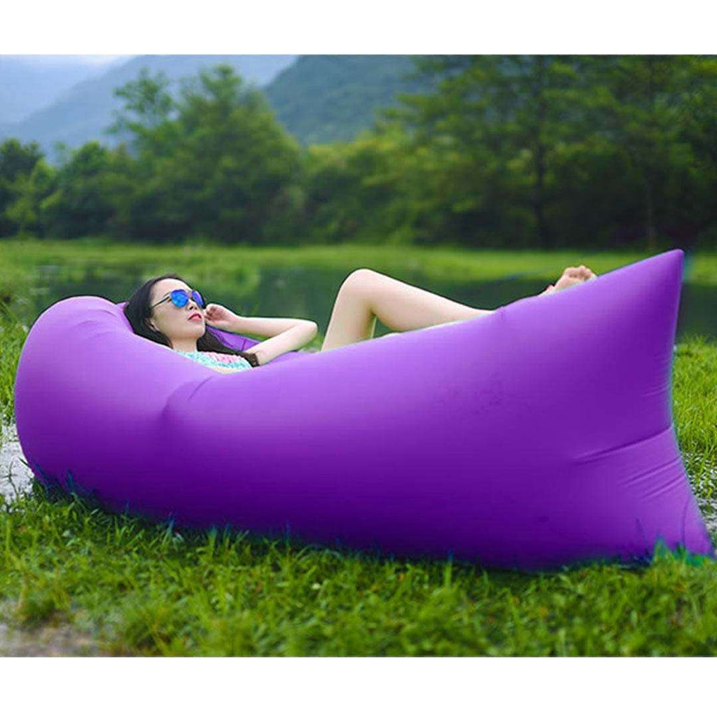 2X Fast Inflatable Sleeping Bag Lazy Air Sofa Purple $ 86