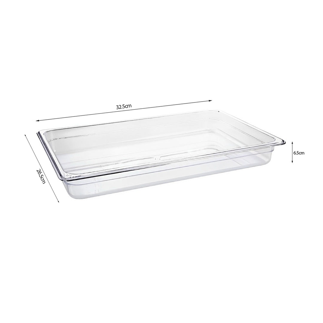 SOGA 65mm Clear Gastronorm GN Pan 1/2 Food Tray Storage with Lid