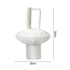 SOGA 2X 20x30cm Ornament Contemporary White Ceramic Vase Decorative for Minimalist and Elegant Home Decor