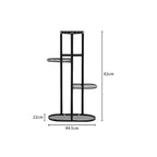 SOGA 2X 4 Tier 5 Pots Black Metal Plant Rack Flowerpot Storage Display Stand Holder Home Garden Decor